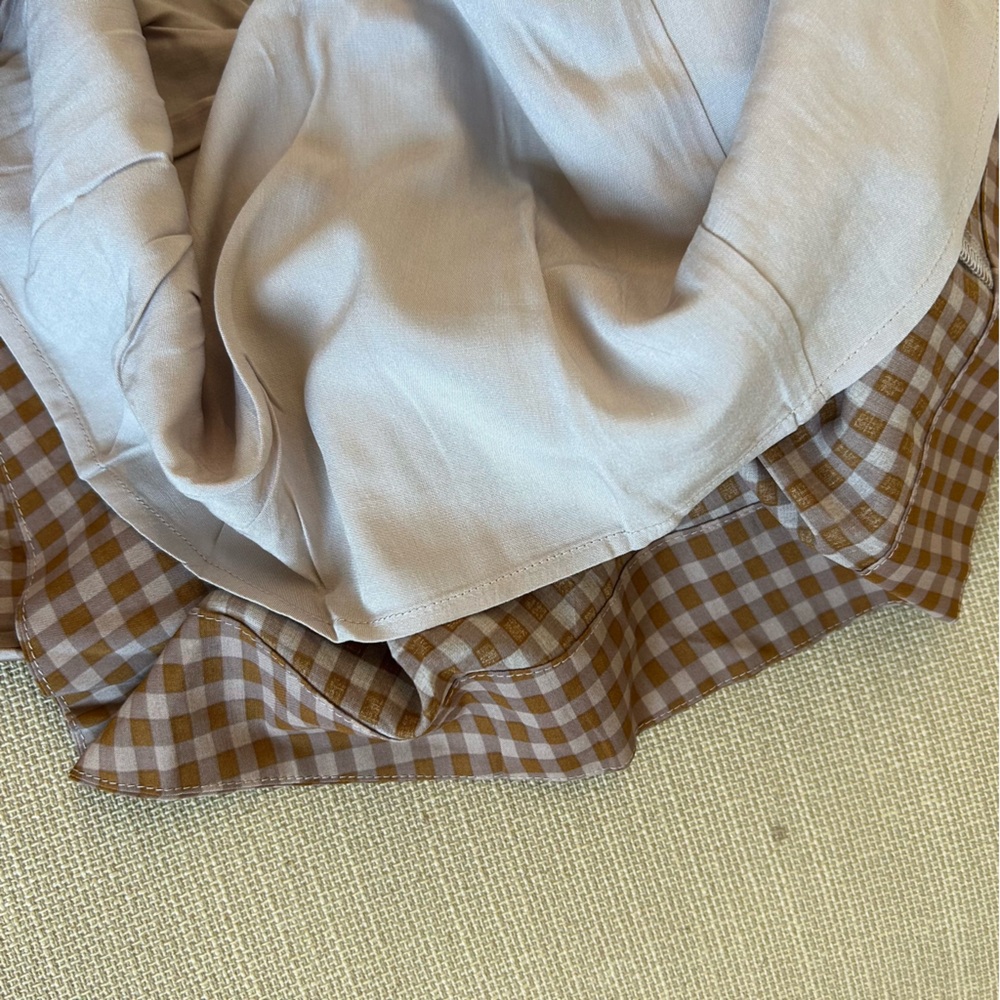 NEW Reformation Rhett Midi Dress - Audrie Check Cotton Blend Causal French - Picture 9 of 11
